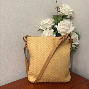 Fossil Tan Crossbody Bag with Structured Design